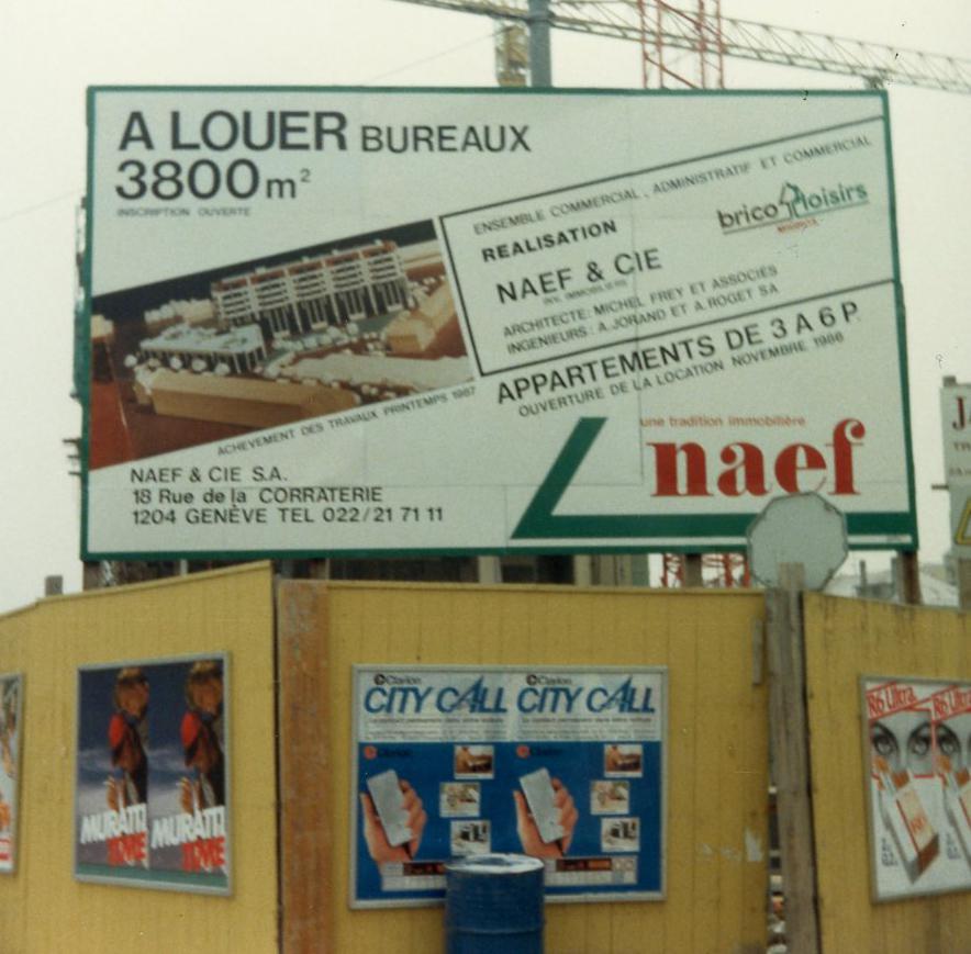 Panneau de chantier 1986