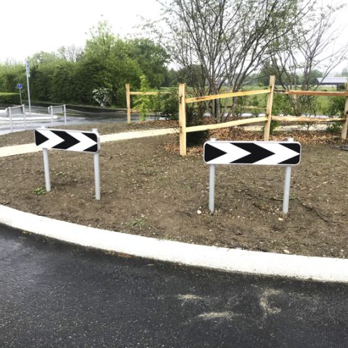 Panneau d'indication de sens de circulation à Genève